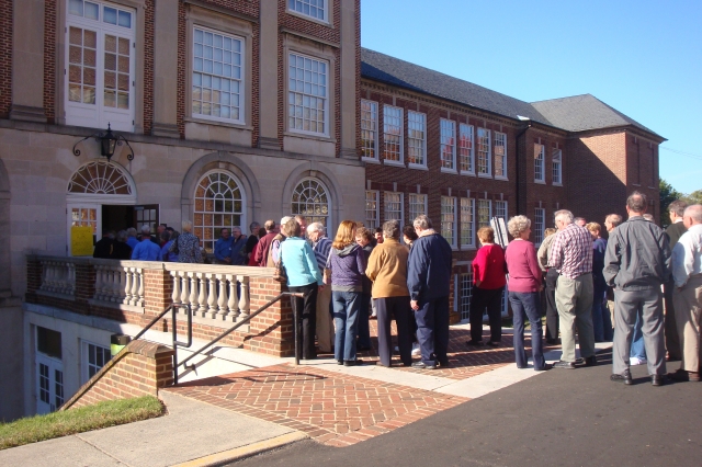 Gathering on The Landing before the tour 