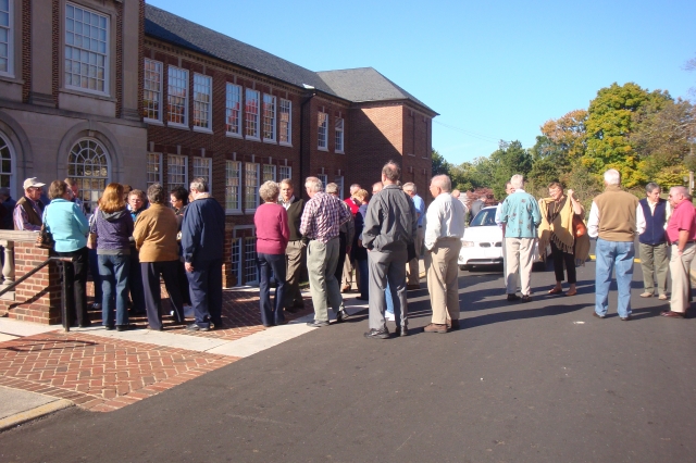 Gathering on The Landing before the tour 